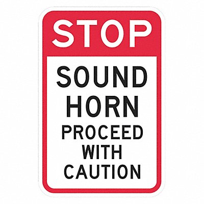 Rflctv Lift Truck Trfc Stop Sign 18x12in