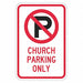 Church Parking Sign 18 x 12 