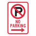 No Parking Sign 18 x 12 