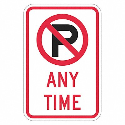 No Parking Anytime Sign 18 x 12 