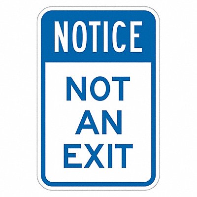 No Exit Sign For Parking Lots 18 x 12 