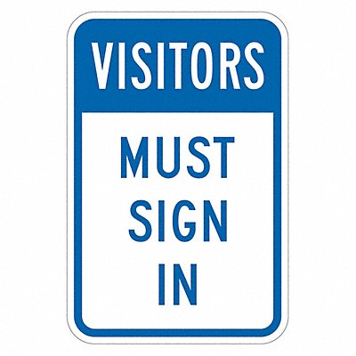 Rflctv Visitors Sign 18x12in Alum