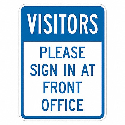 Rflctv Visitors Sign 18x12in Alum