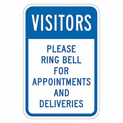 Rflctv Visitors Sign 18x12in Alum