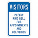 Rflctv Visitors Sign 18x12in Alum