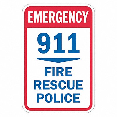 Parking Sign 18 in x 12 in Aluminum