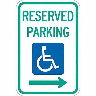 Reserved Parking Parking Sign 18 x 12 