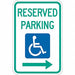 Reserved Parking Parking Sign 18 x 12 