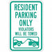 Resident Parking Sign 18 x 12 