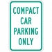 Compact Car Parking Sign 18 x 12 