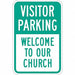 Church Parking Sign 18 x 12 