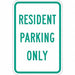 Resident Parking Sign 18 x 12 