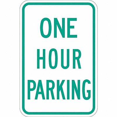One Hour Parking Parking Sign 18 x 12 