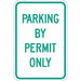 Permit Parking Sign 18 x 12 