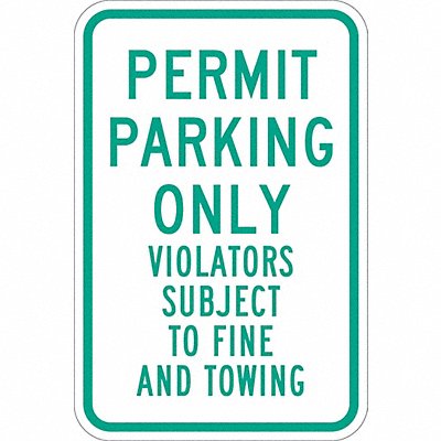 Permit Parking Sign 18 x 12 