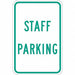 Staff Parking Sign 18 x 12 