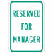 Employee Parking Sign 18 x 12 