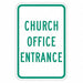 Church Entrance Sign 18 x 12 