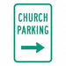 Church Parking Sign 18 x 12 