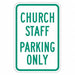 Church Parking Sign 18 x 12 