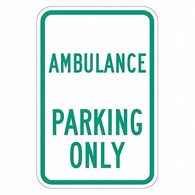 Ambulance Parking Sign 18 x 12 