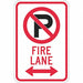 Fire Lane Parking Sign 18 x 12 