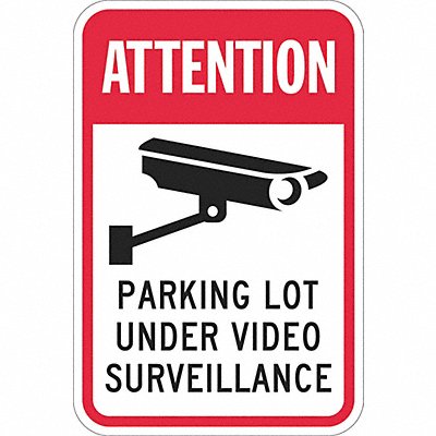 Parking Lot Surveillance Sign 18 x 12 