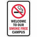 Reflective No Smoking Sign 18x12in Alum