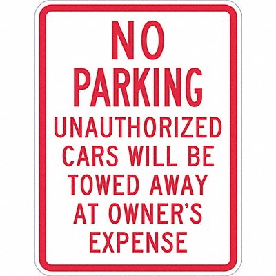 Tow Zone No Parking Sign 24 x 18 