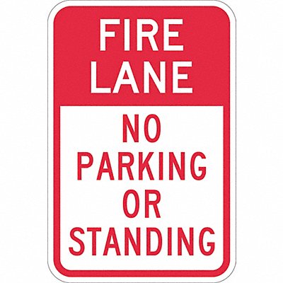 Fire Lane No Parking Sign 18 x 12 