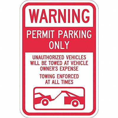 Permit Parking Sign 18 x 12 