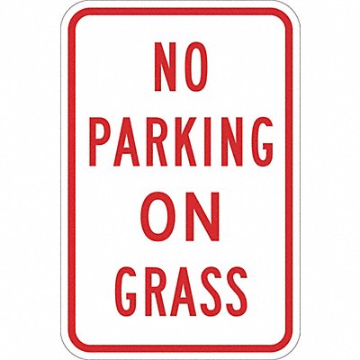 No Parking On Grass Sign 18 x 12 