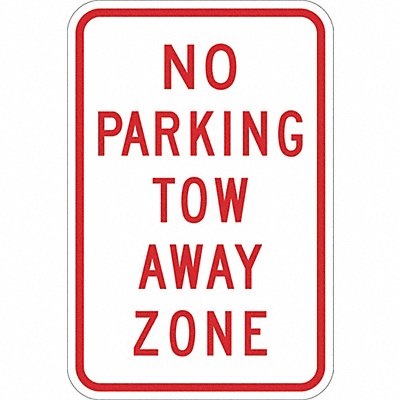 No Parking Tow Away Zone Sign 18 x 12 