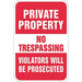Facility Sign 18 in Aluminum