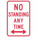 No Standing Parking Sign 18 x 12 