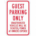 Guest Parking Sign 18 x 12 