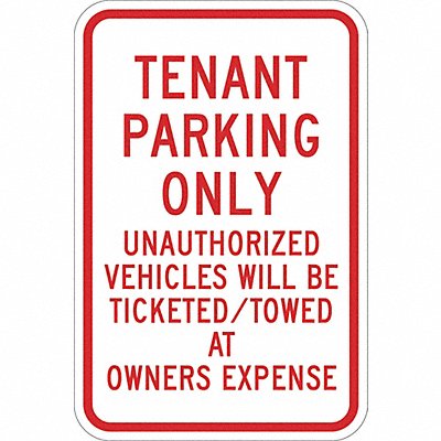 Tennant Parking Sign 18 x 12 