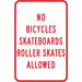 Rflctv No Skateboards Sign 18x12in Alum