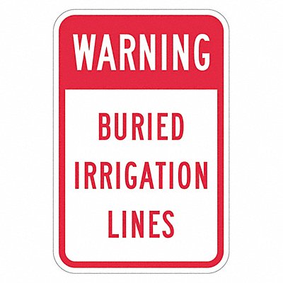Rflctv Buried Pipeline Warn Sign 18x12in