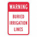 Rflctv Buried Pipeline Warn Sign 18x12in