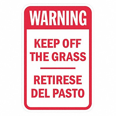 Rflctv No Tresspasing Warn Sign 18x12in
