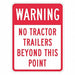 No Trucks Traffic Sign 18 x 12 