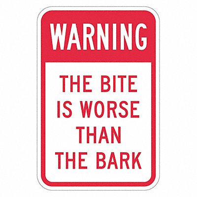 Rflct Guard Dog Wrning Sign 18x12in Alum