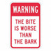 Rflct Guard Dog Wrning Sign 18x12in Alum