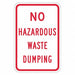 Rflctv Hazardous Materials Sign 18x12in