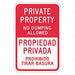 Rflctv No Dumping Prvt Prop Sign 18x12in