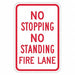 Fire Lane No Parking Sign 18 x 12 