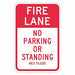 Fire Lane No Parking Sign 18 x 12 