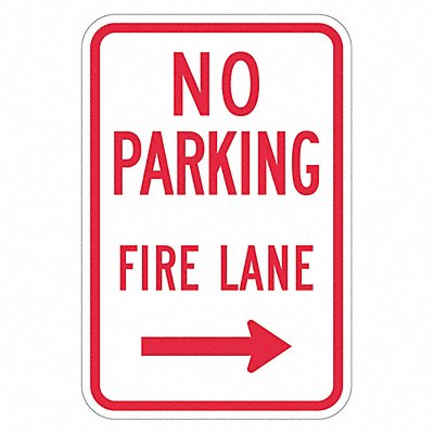 No Parking Fire Lane Sign 18 x 12 