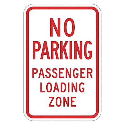 Loading Zone No Parking Sign 18 x 12 